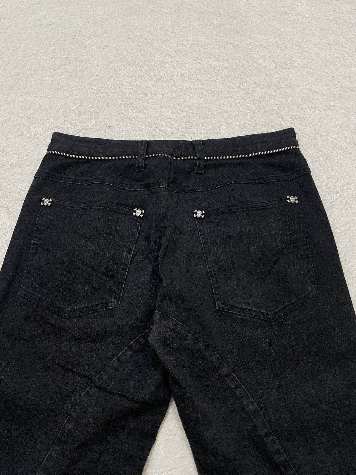 Japanese Brand 2000s Japanese Black Biker Multi Zipper Denim Hysteric Y2K Size US 29 - 10 Thumbnail
