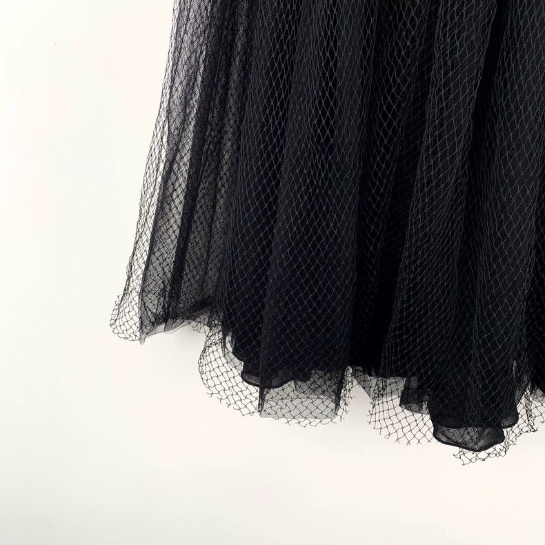 Dior Dior Black mesh casual skirt Size 24" / US 00 / IT 34 - 4 Thumbnail