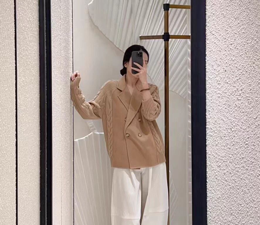 Max Mara MaxMara Rumena Cashmere Camel Colorblock Jacket Size M / US 6-8 / IT 42-44 - 2 Thumbnail