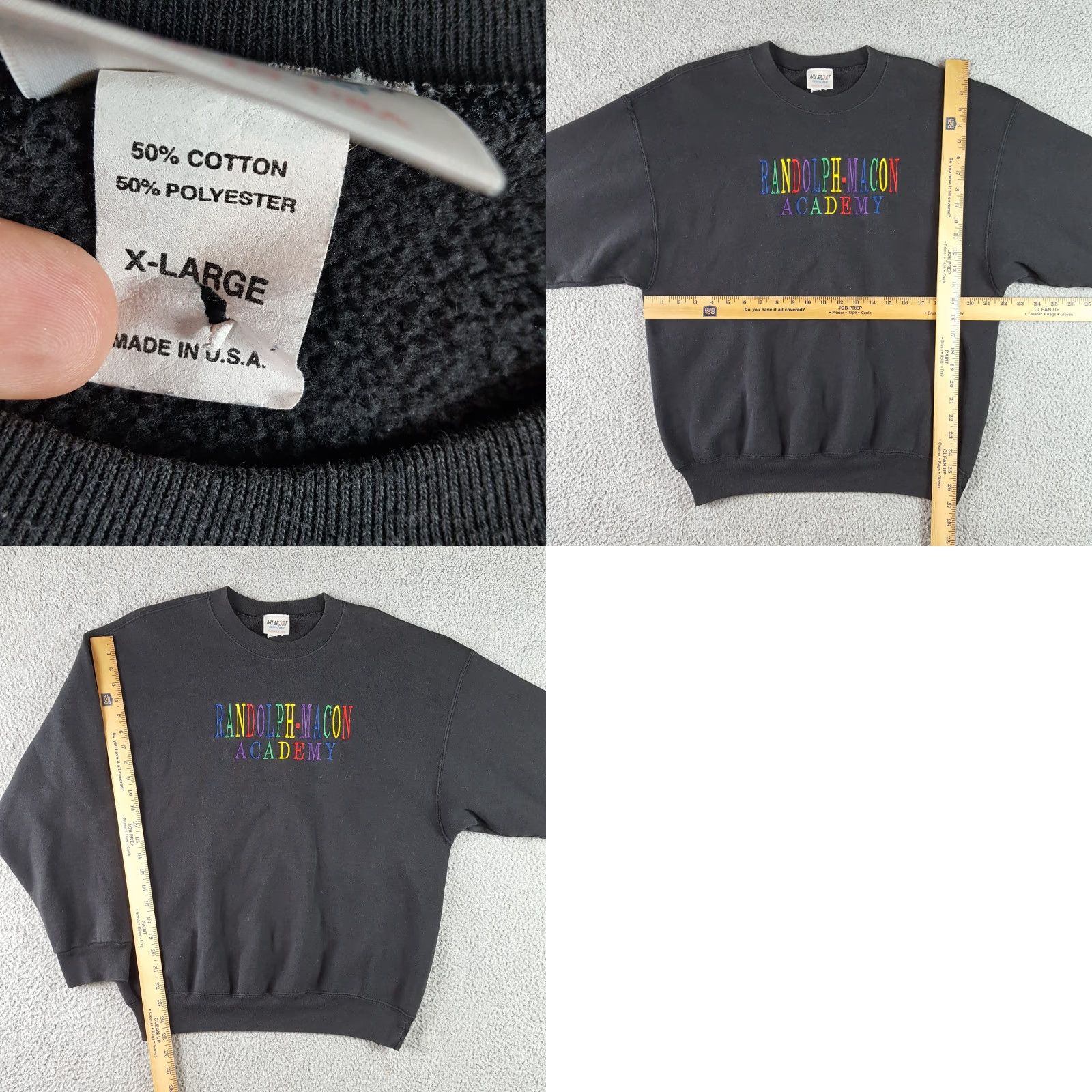 Vintage VINTAGE 80s Randolph-Macon Academy Rainbow Embroidered XL Pullover Crewneck Sweatshirt Size US XL / EU 56 / 4 - 8 Thumbnail