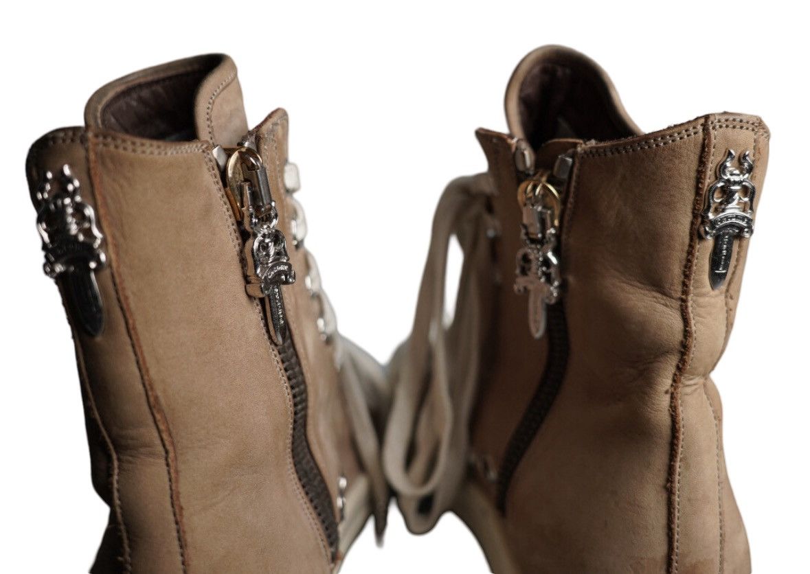 Chrome Hearts × Rick Owens Brown leather ramones sneaker shoes Size US 7 / IT 37 - 2 Thumbnail