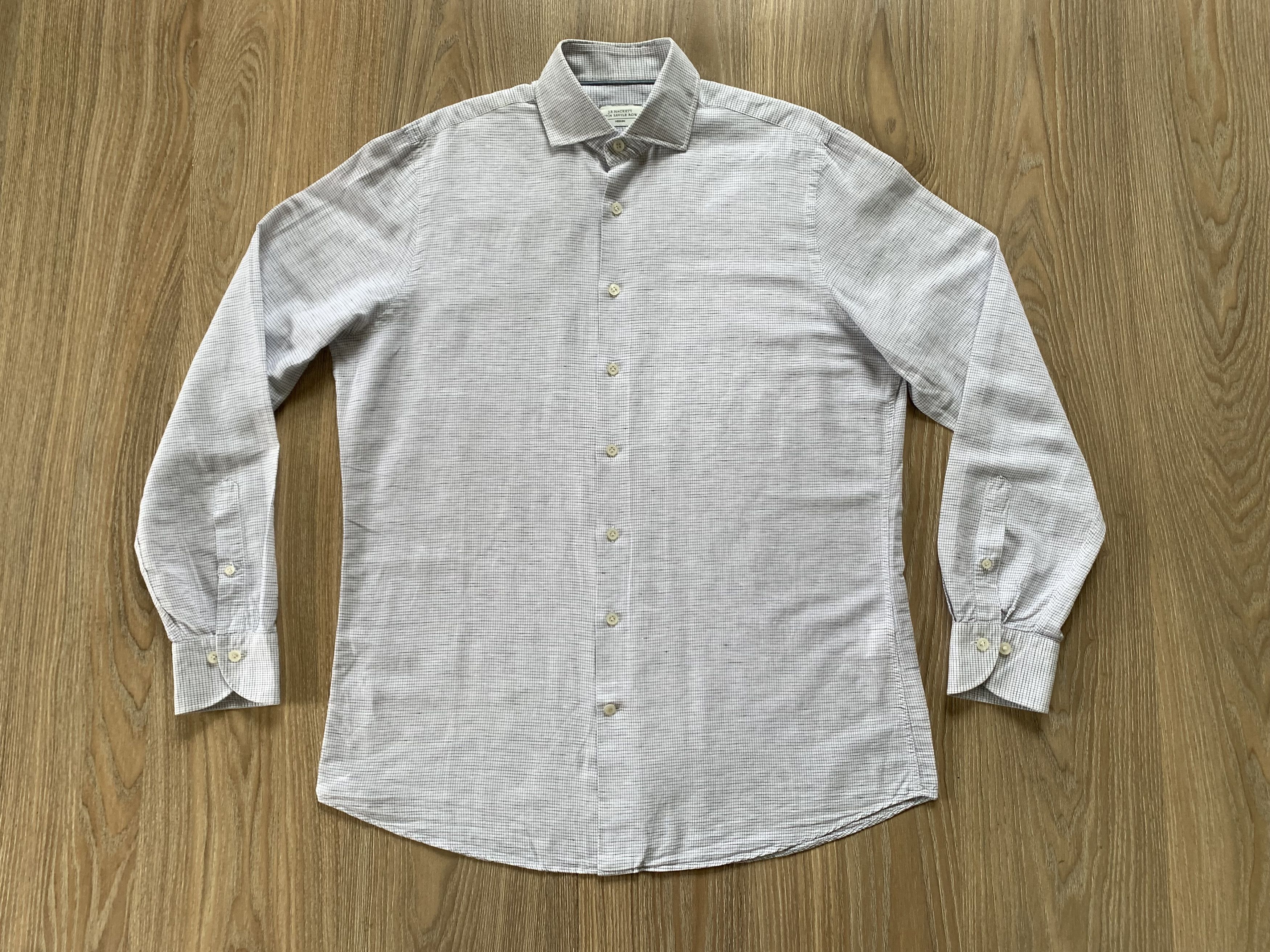 Hackett Hackett London Men's Linen Shirt Size US M / EU 48-50 / 2 - 2 Thumbnail