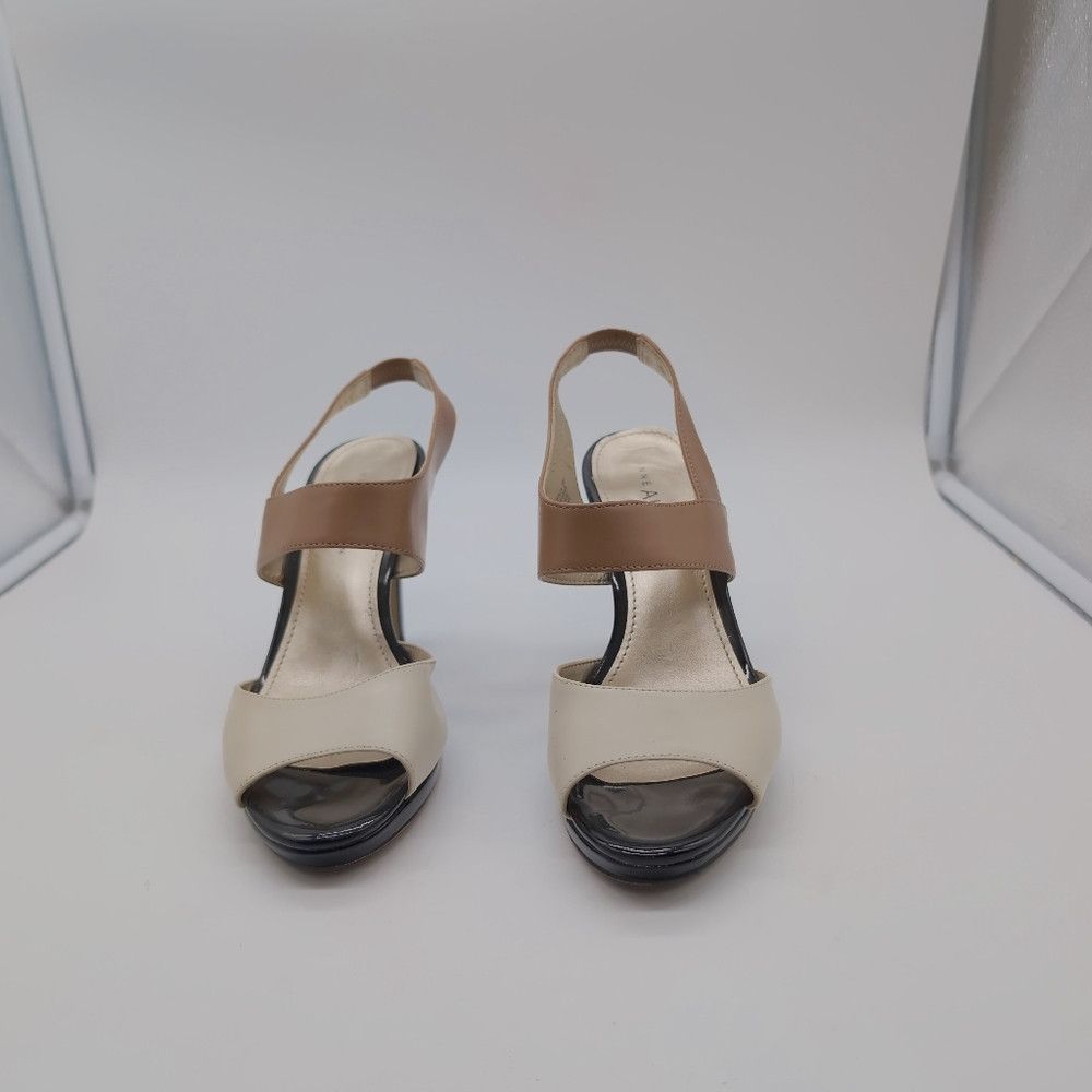 Anne Klein Anne Klein Sz 8 Tan / Cream High Heels AK7 Estacia Size US 8 / IT 38 - 2 Thumbnail