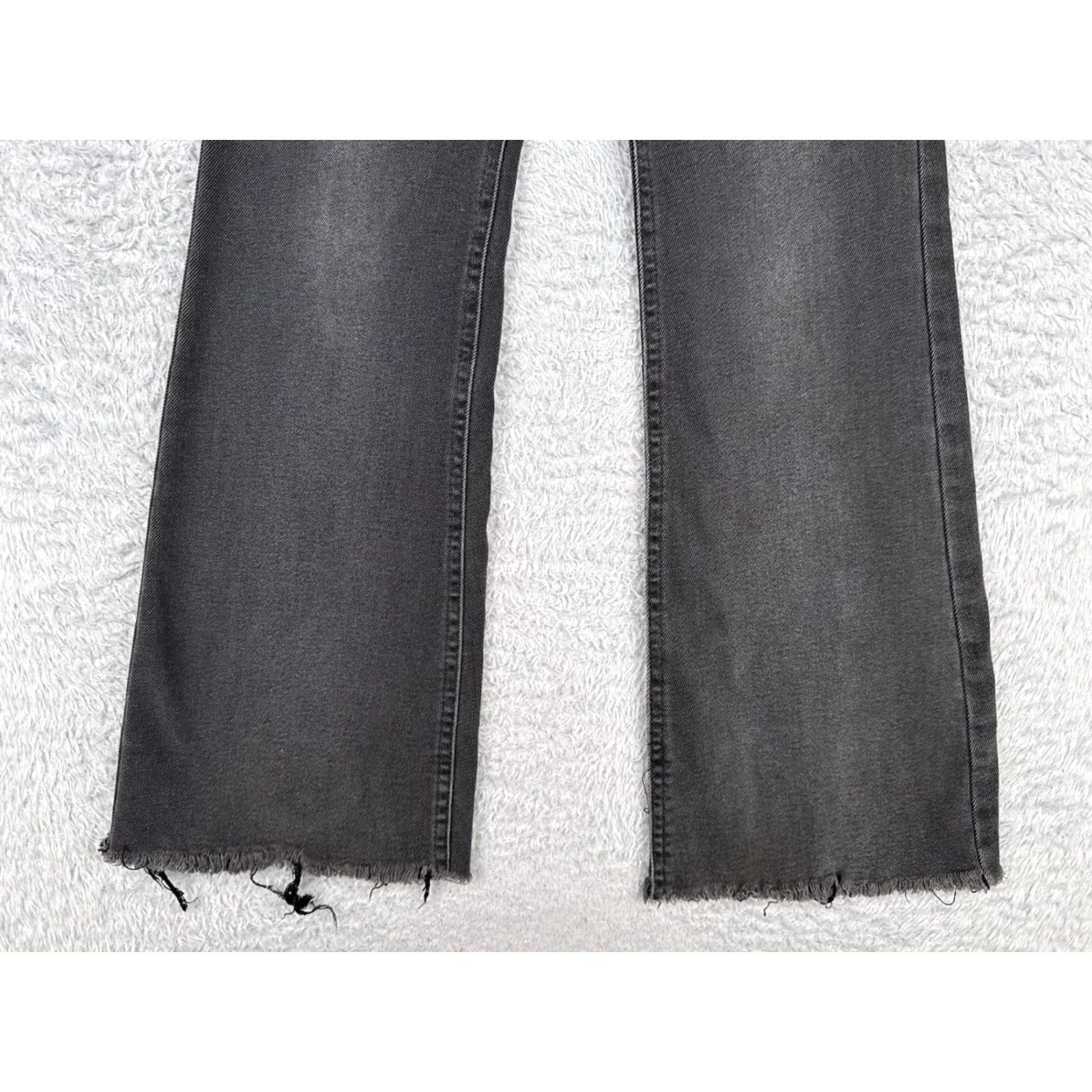 Garage GARAGE Jeans Womens 00 Black Flared Mid Rise Cotton Blend 23x30 Regular 5-Pocket Design Denim Stretch Casual American, Classic, Designer Womens Jeans Size 24" / US 00 / IT 34 - 2 Thumbnail
