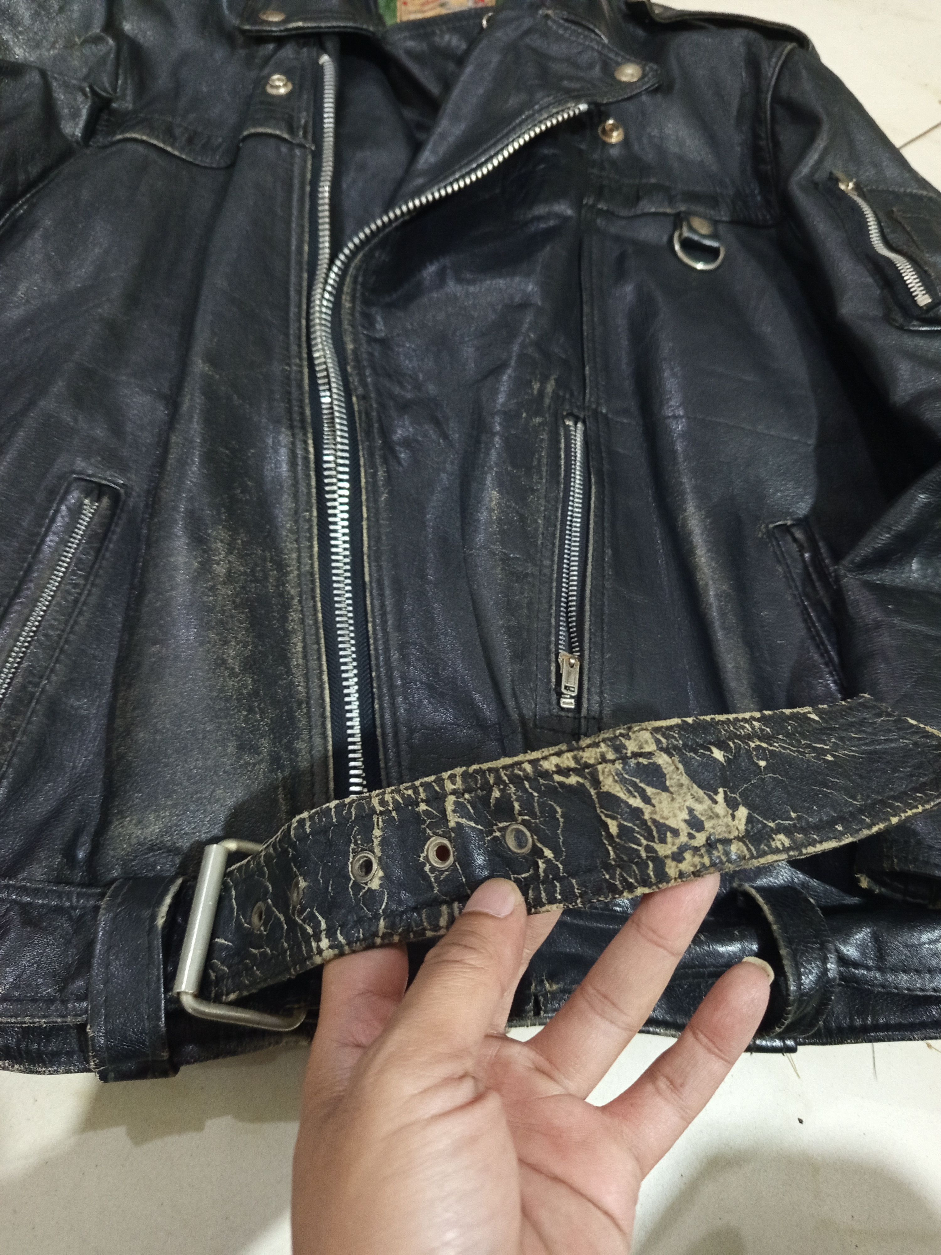 Japanese Brand Kadoya Leather Jacket 80s Size US XL / EU 56 / 4 - 14 Thumbnail