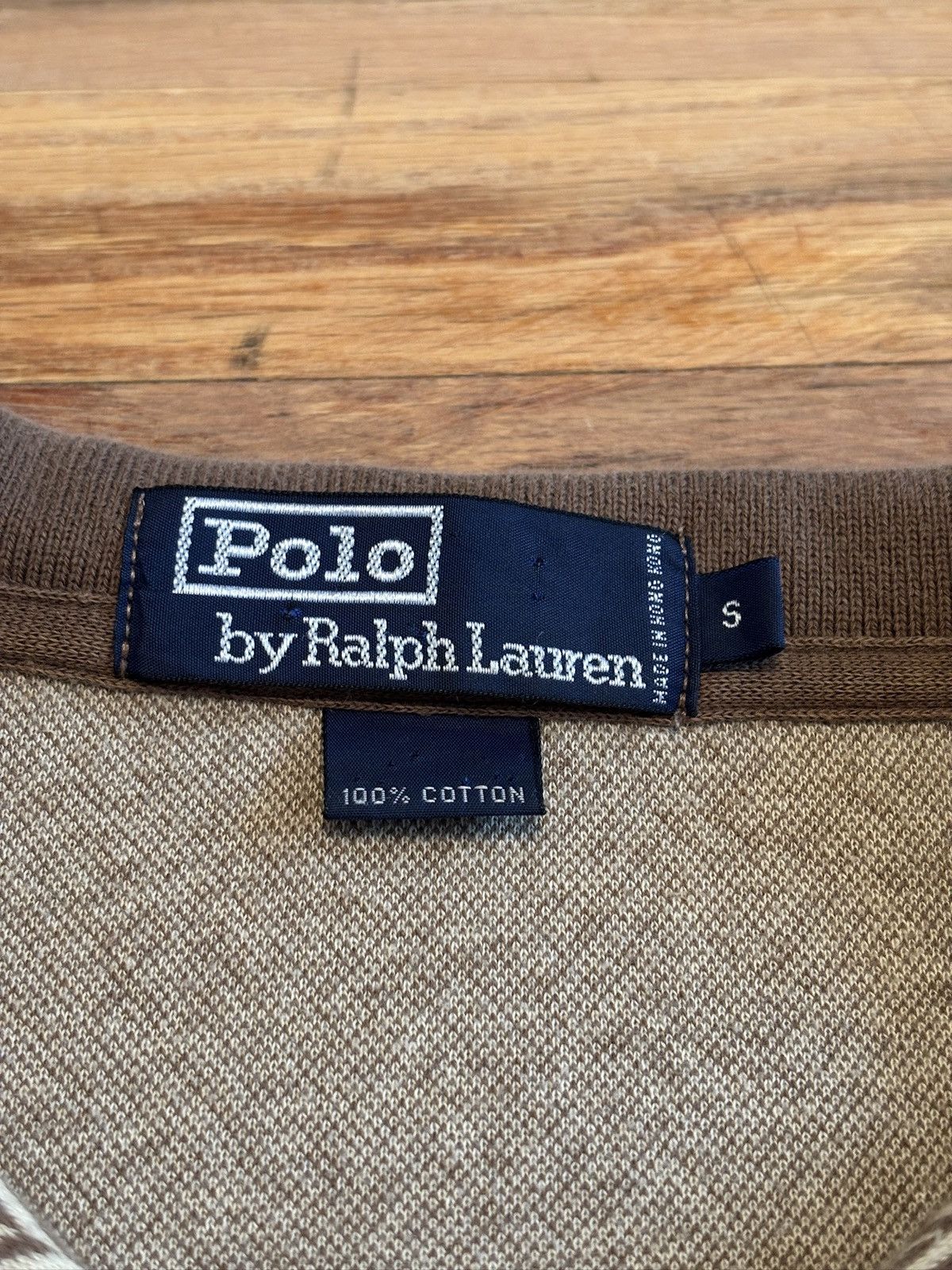 Polo Ralph Lauren Vintage Ralph Lauren Herringbone Long Sleeve Polo Size US M / EU 48-50 / 2 - 3 Thumbnail