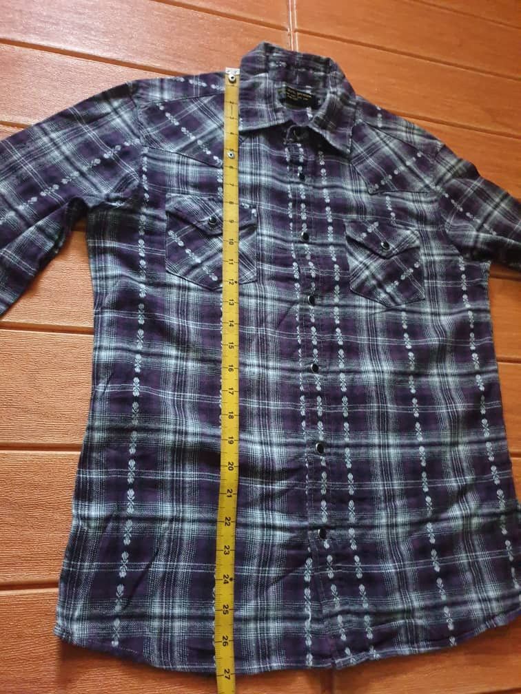 PPFM 💥Gilevans checkered purple inspired sugarcane western shirt Size US M / EU 48-50 / 2 - 9 Thumbnail
