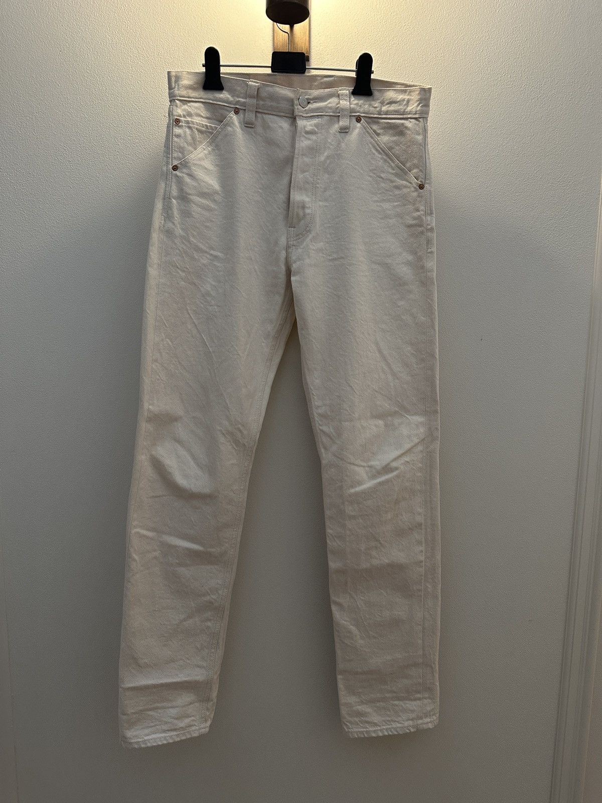 Image of Drakes Drake’S Ecru Five Pocket Trousers, Men's (Size 31)