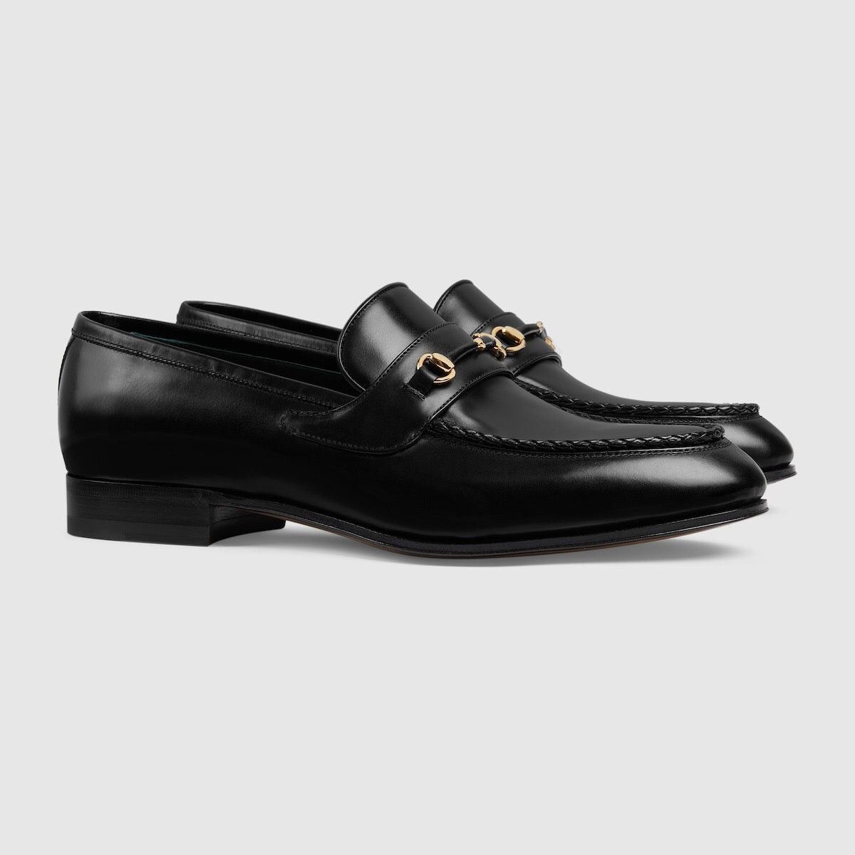 Gucci o1s1wg110225 Men's Loafers With Leather Covered Horsebit Size US 12.5 / EU 45-46 - 2 Thumbnail