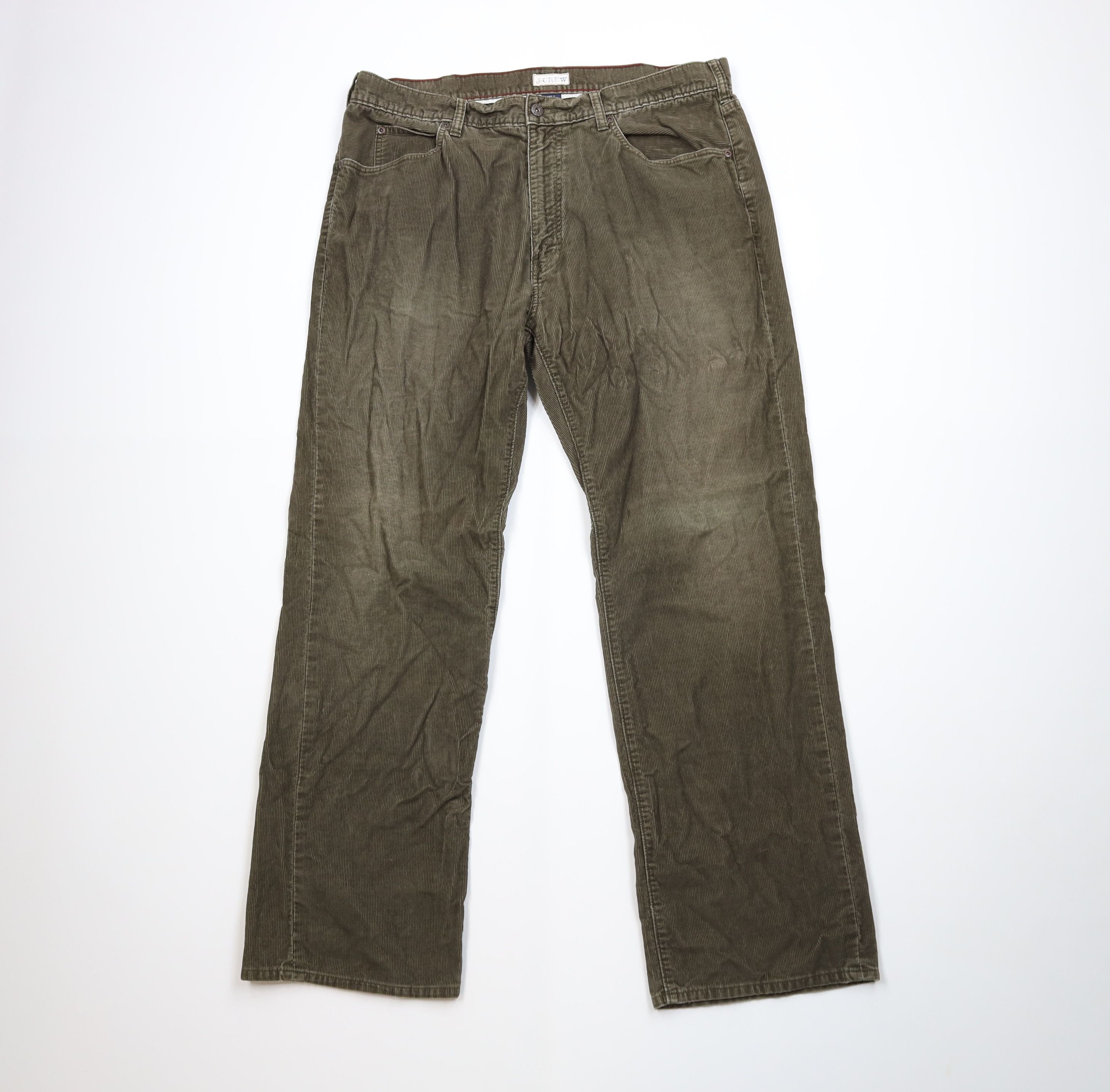 J.Crew Vintage Y2K J Crew Wide Leg Corduroy Chino Pants Green Size US 38 / EU 54 - 1 Thumbnail