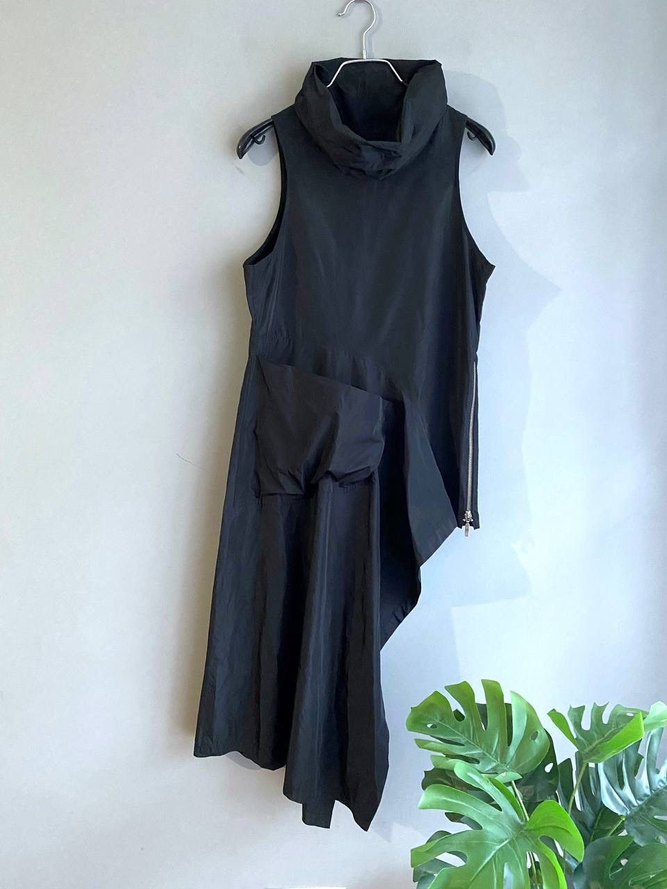 XD Xenia Design Asymmetric Avant Garde Black Tunic Dress, XS