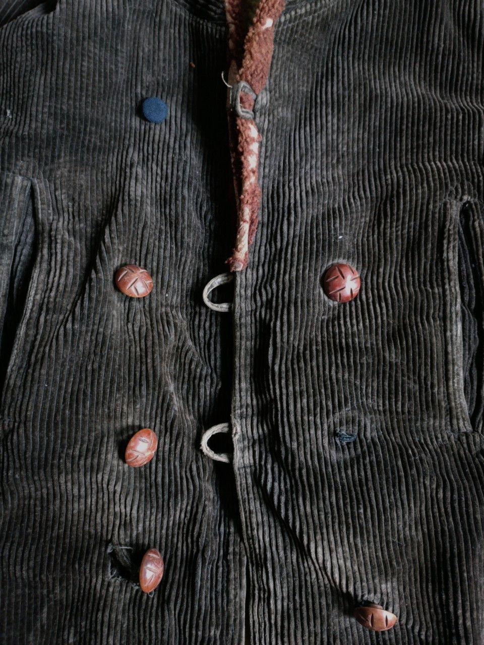 Mackintosh Vintage 60s Black Corduroy Double Breast Mackinic Coat. Size US XL / EU 56 / 4 - 7 Thumbnail