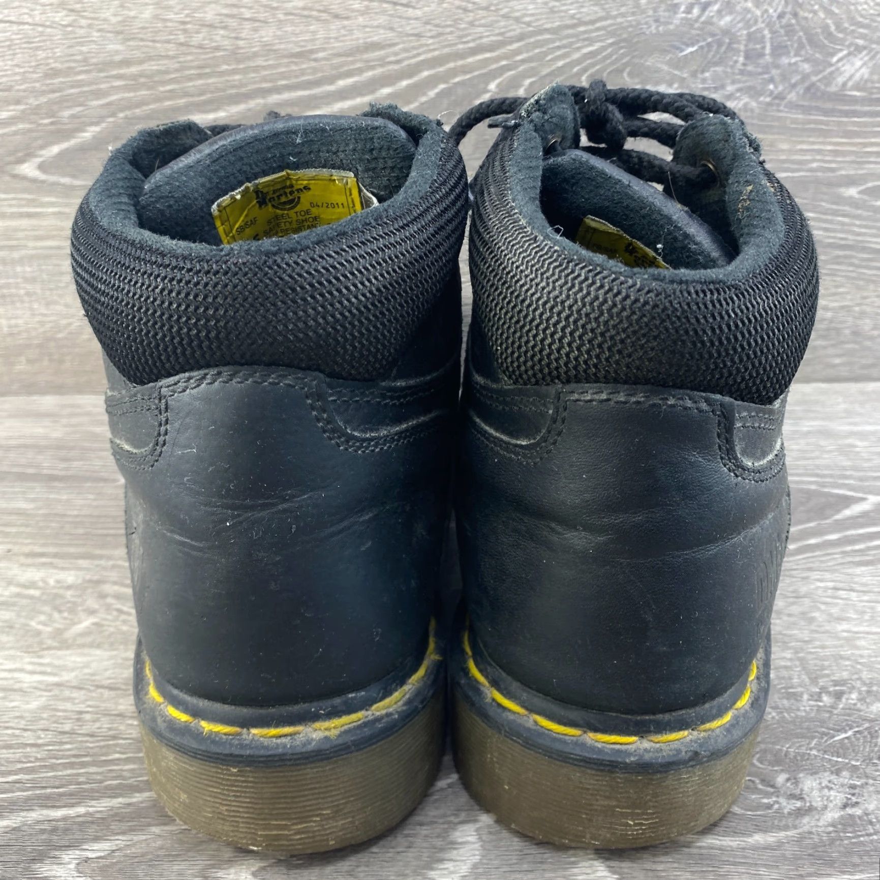 Dr. Martens Dr. Martens Boots Mens 11 Steel Toe Darby Black Leather Industrial Work/Combat Boot Size US 10 / EU 43 - 7 Thumbnail