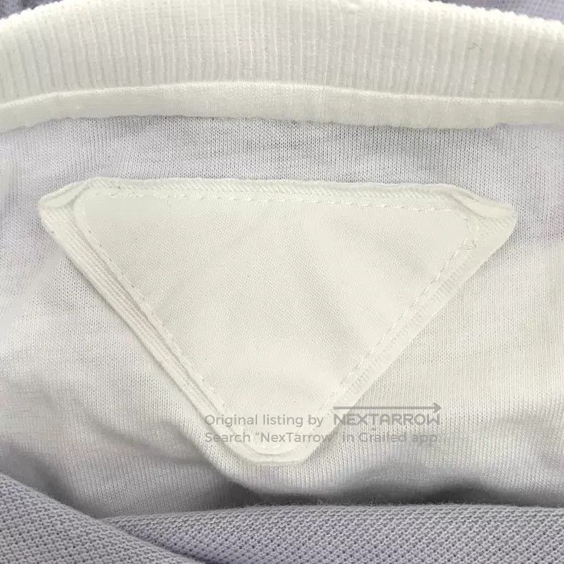 Prada Prada 24 light purple triangle cotton lapel short-sleeved Size XS / US 0-2 / IT 36-38 - 6 Thumbnail