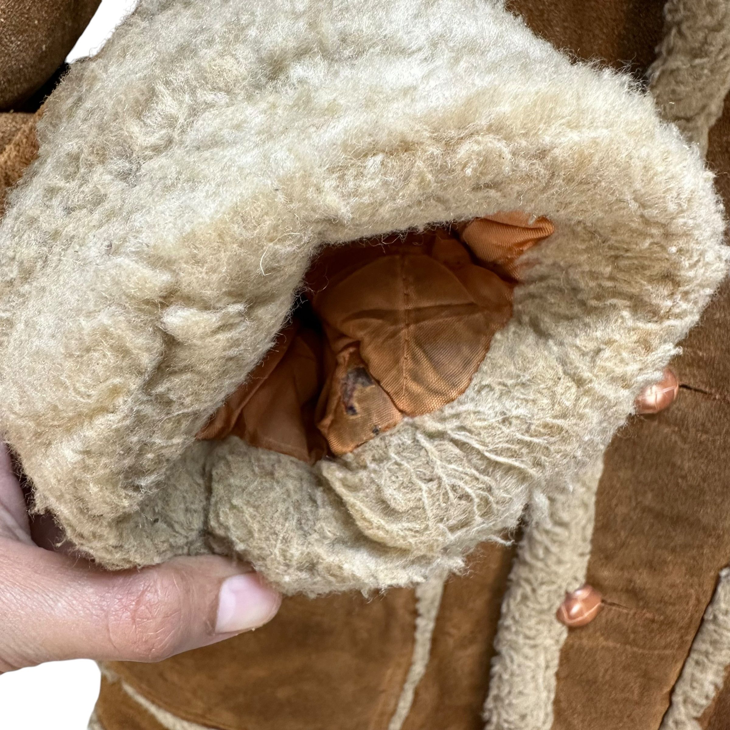 Vintage Vintage GENUINE SPLIT COWHIDE Sherpa Jacket #A77-1873 Size US M / EU 48-50 / 2 - 5 Thumbnail