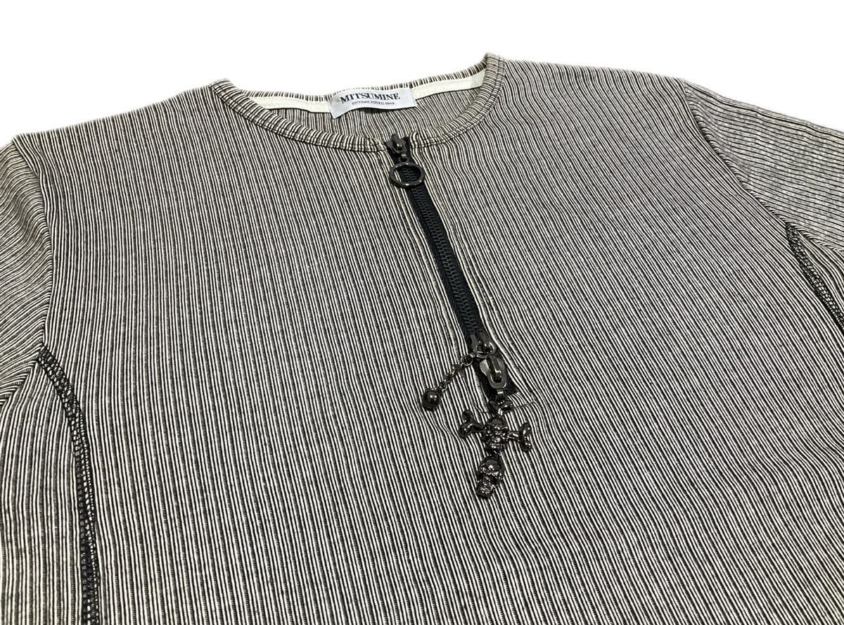 Pre-owned Hysteric Glamour X If Six Was Nine Y2k Archived Mitsumine Pleats Shirt Cross Skull Zipper In Metalic Silver