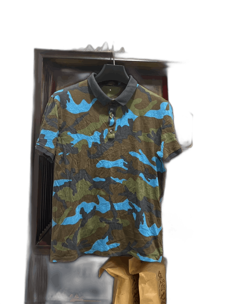 Valentino Valentino Camouflage Short Sleeve Polo Shirt Size US L / EU 52-54 / 3 - 1 Thumbnail