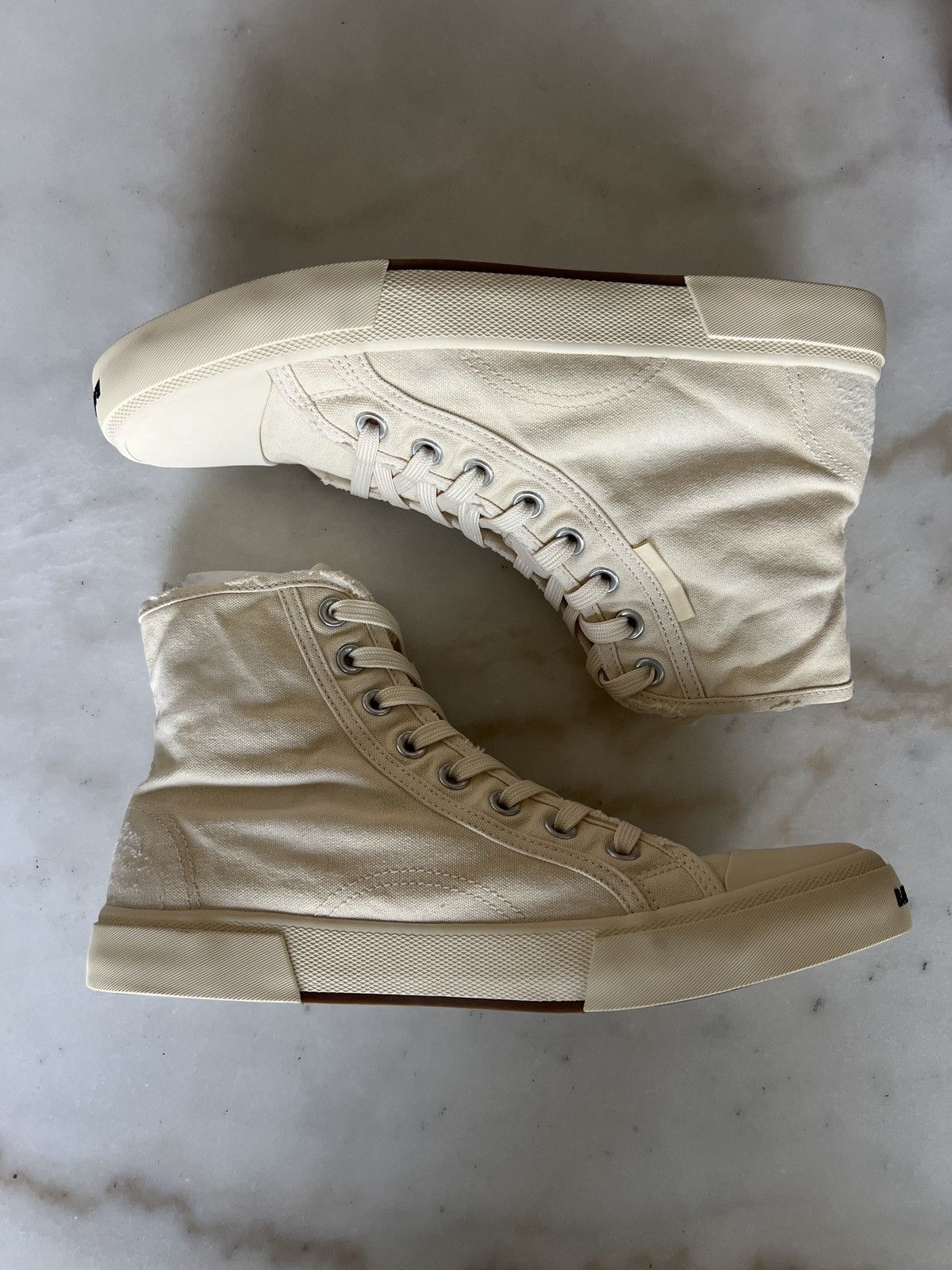 Balenciaga Balenciaga Paris High Top ‘Destroyed - White’ Sneakers Size US 9 / EU 42 - 3 Thumbnail