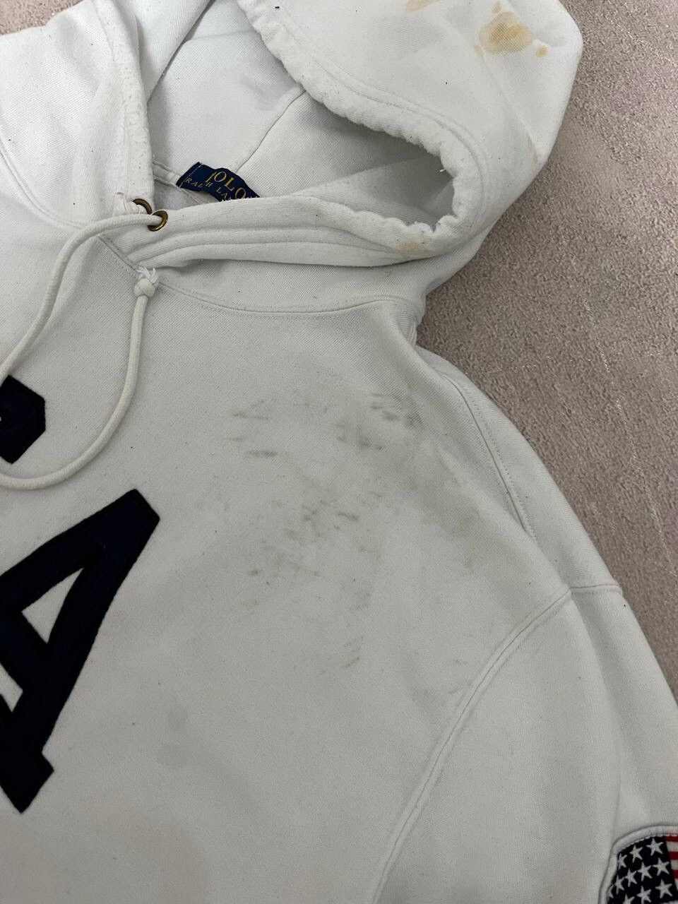 Polo Ralph Lauren Polo Ralph Lauren USA vintage distressed hoodie Size US XXL / EU 58 / 5 - 6 Thumbnail