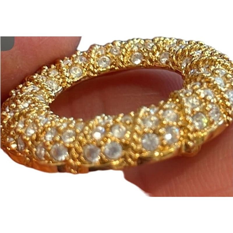 Swarovski Swarovski Brand Brooch Pin Crystal Faceted Stones Gold Size ONE SIZE - 5 Thumbnail