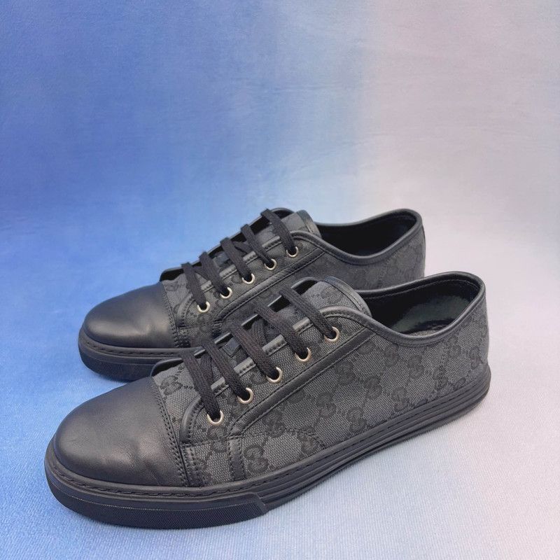 Gucci Gucci Black Blue Low-top Fashion Sneakers 0079 Size US 10.5 / EU 43-44 - 1 Thumbnail