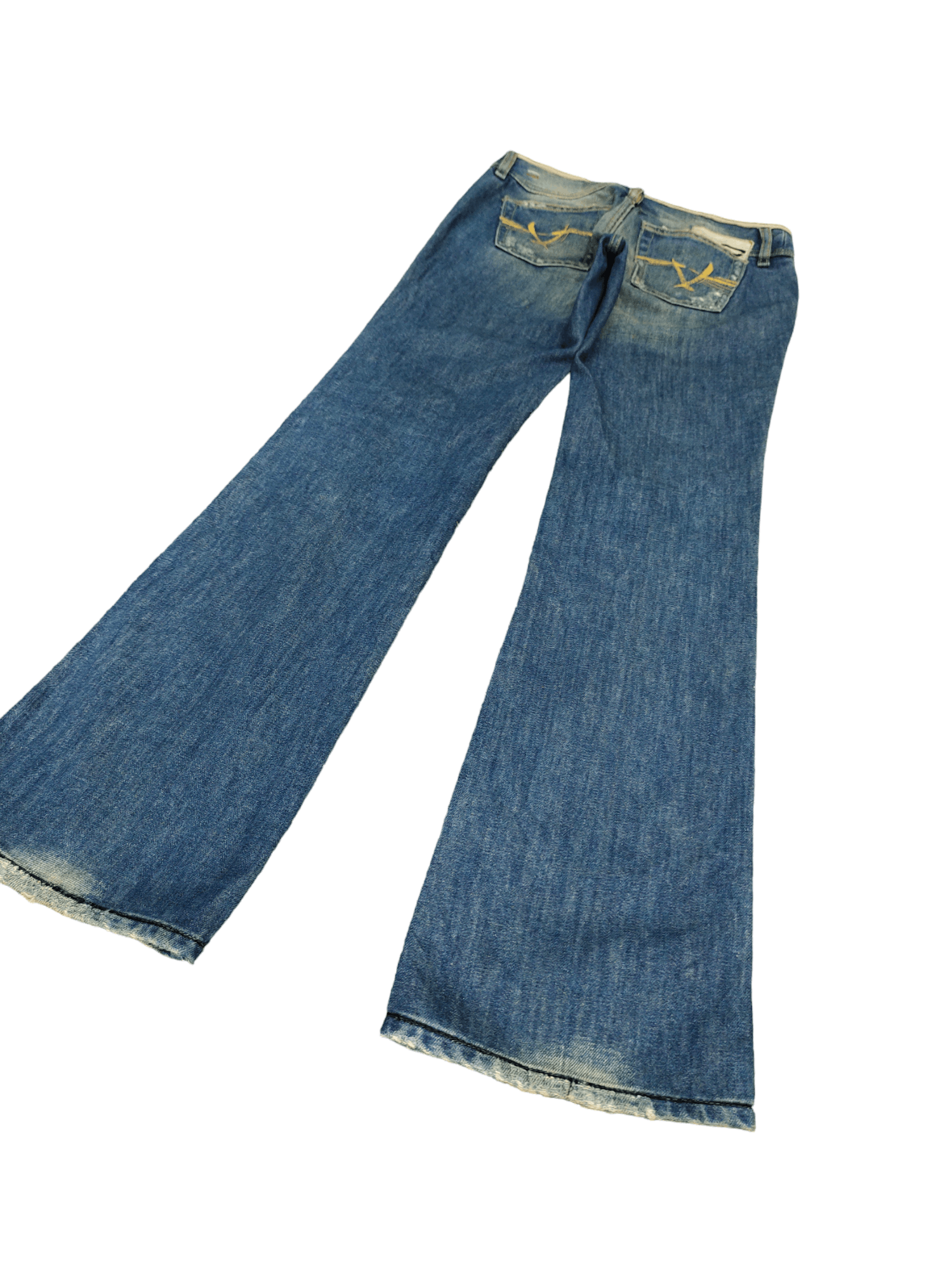 Diesel Flare Jeans Diesel Distress Faded Boot Cut Y2k Low Rise Size US 27 - 12 Thumbnail