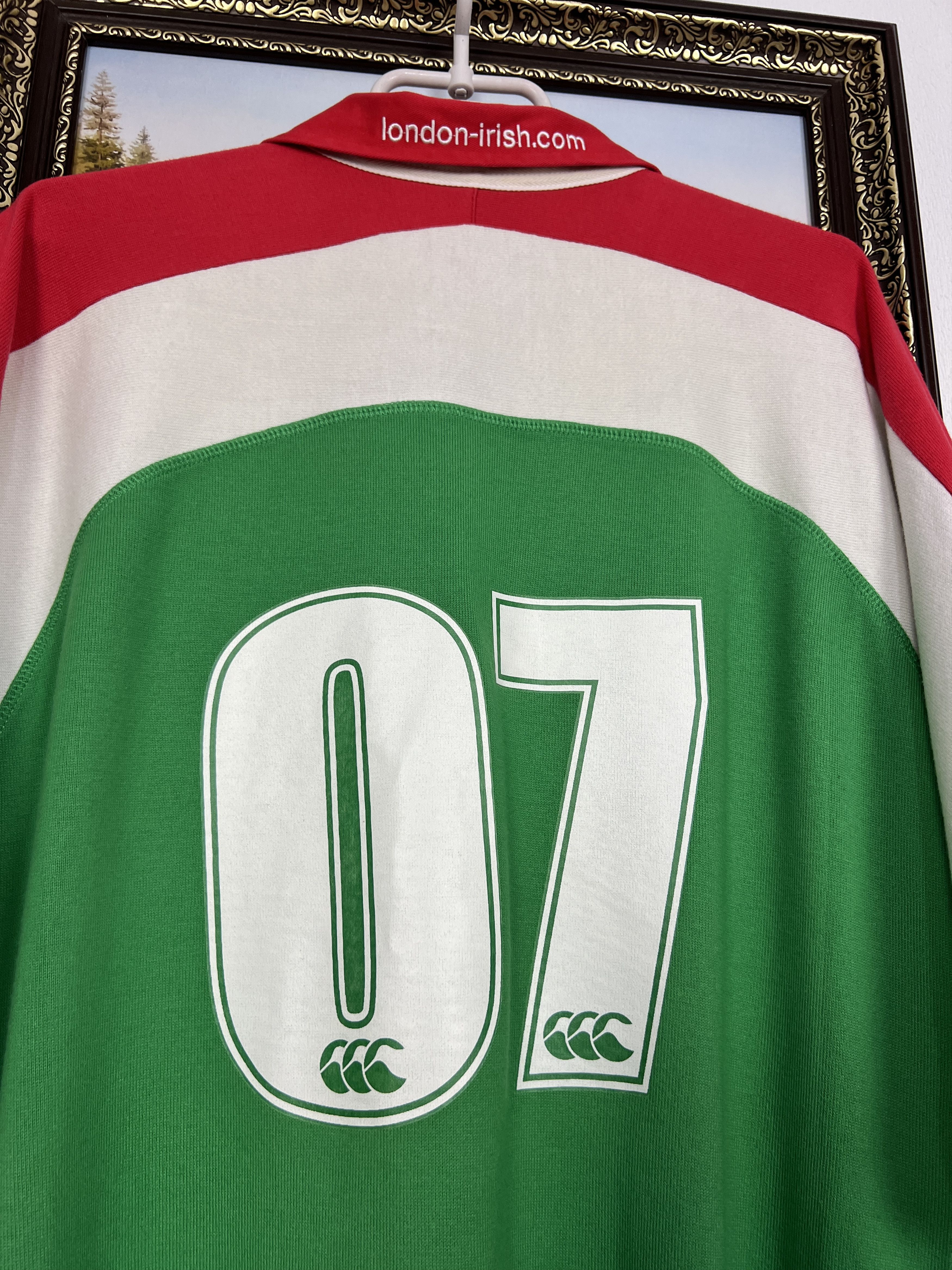Vintage Canterbury London Irish Rugby Jersey Trikot Player Issue Size US XL / EU 56 / 4 - 12 Thumbnail