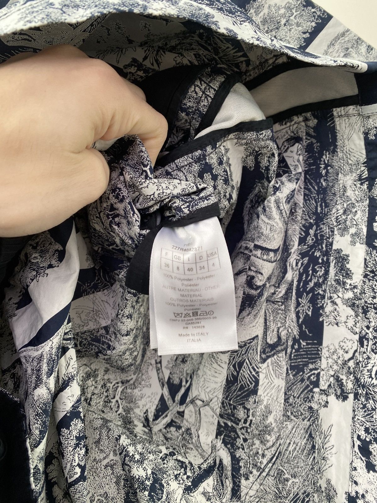 Dior Dior Women Short Hooded Dress Navy Blue Technical Jacquard Size S / US 4 / IT 40 - 11 Thumbnail