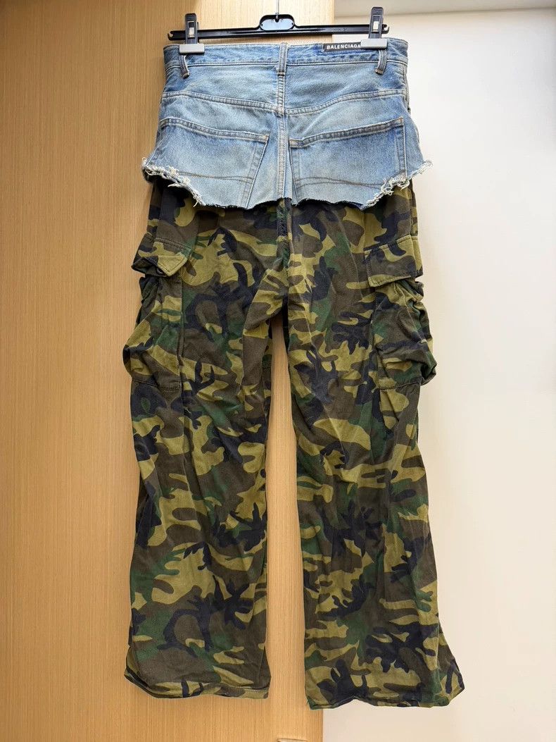 Balenciaga Balenciaga size XS Camouflage Fake Two-Piece Patchwork Den Size US 27 - 4 Thumbnail