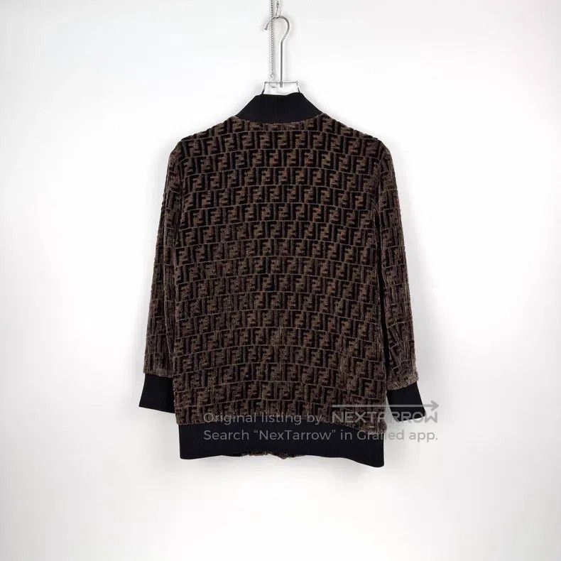 Fendi Fendi Dark brown logo velvet jacket Size XS / US 0-2 / IT 36-38 - 4 Thumbnail