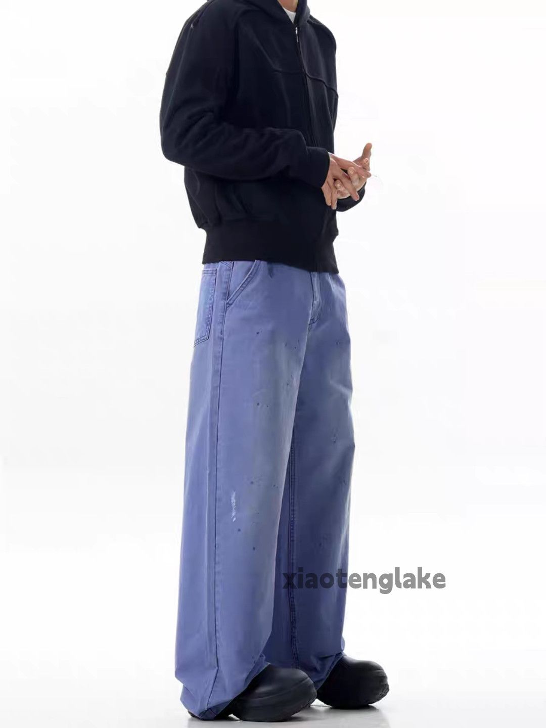 Vintage Unisex washed faded loose baggy hiphop cargo pants Size US 32 / EU 48 - 2 Thumbnail