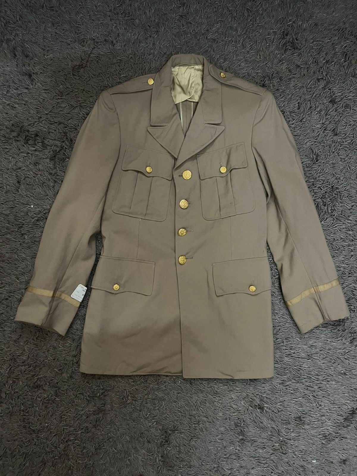 Vintage 1940s WW2 army uniform khaki tunic deadstock #I2 Size 36S - 5 Thumbnail