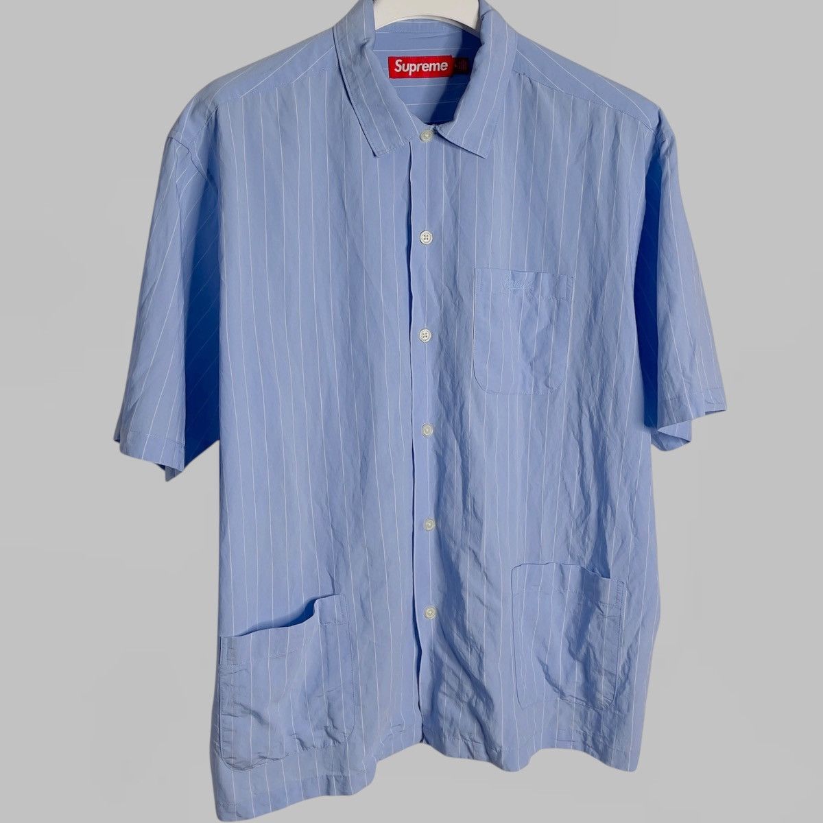Supreme SUPREME STRIPED PAJAMA BLUE SHIRT SIZE L Size US L / EU 52-54 / 3 - 1 Thumbnail