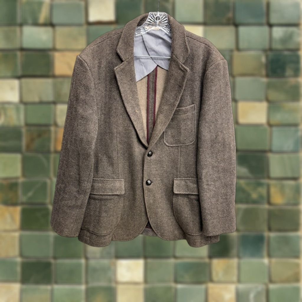 VINTAGE Brooks Brothers Mens Sport Coat Jacket Wool Cotton