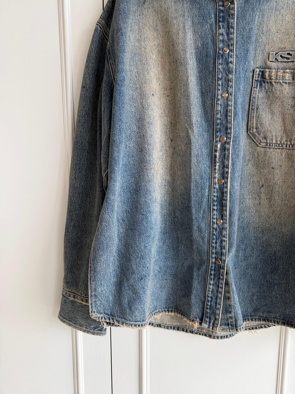 Ksubi new Ksubi womens Oversized Denim Shirt blue small 8 top Size S / US 4 / IT 40 - 4 Thumbnail