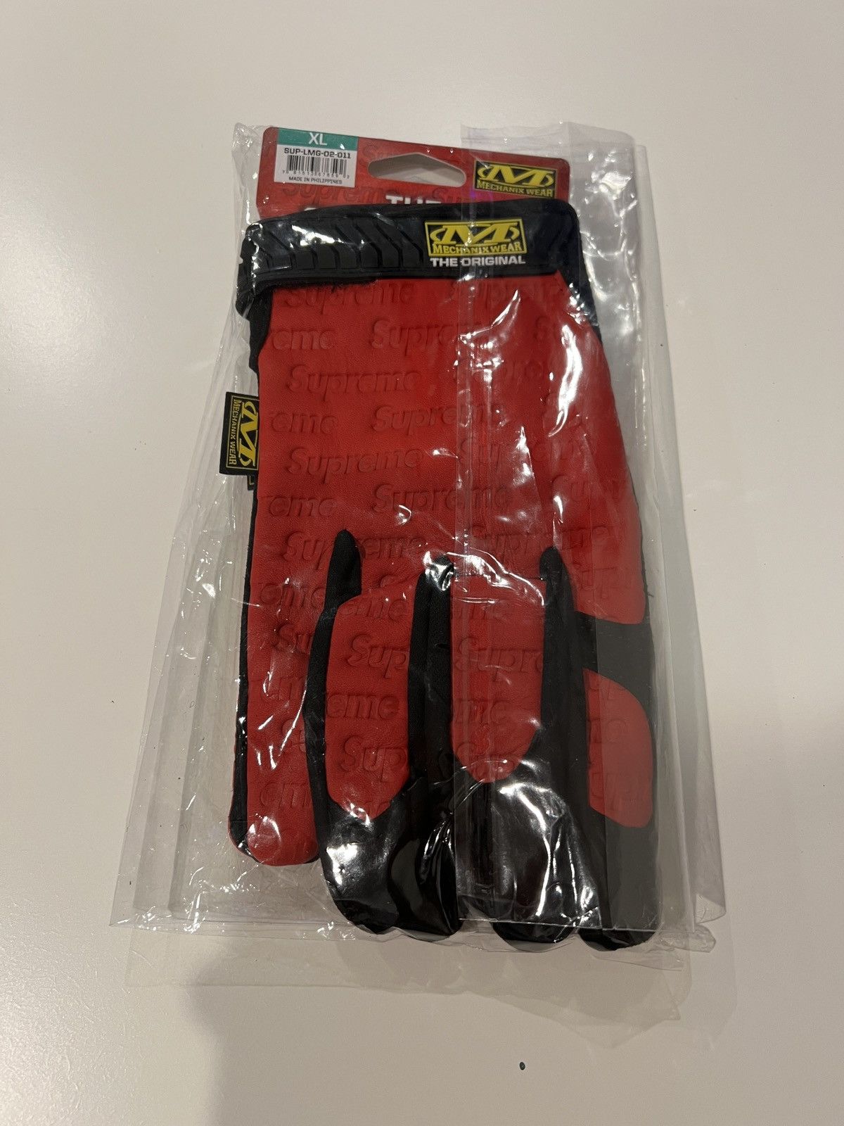 image of Supreme Mechanix Leather Work Glove XL in Red, Men's