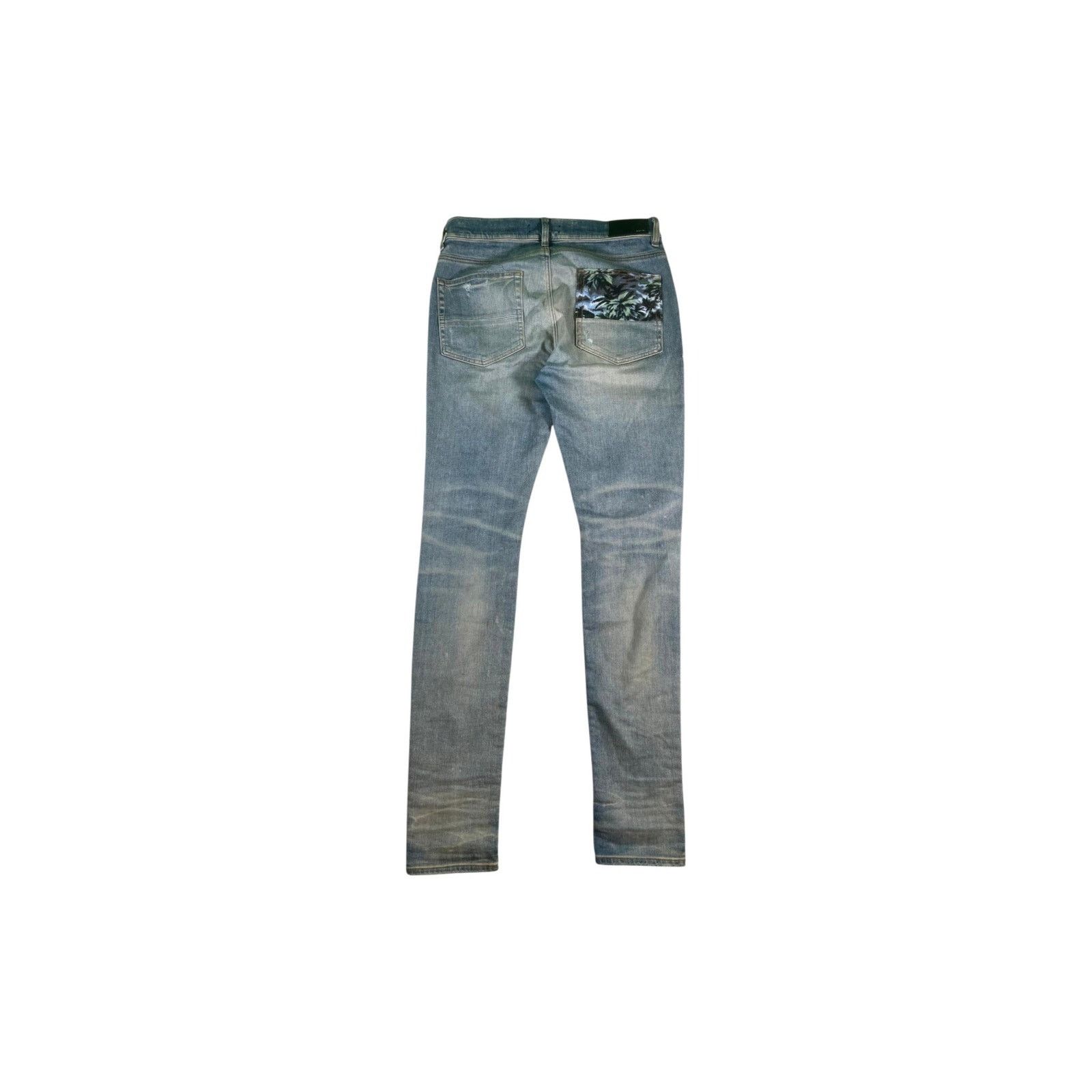 Amiri Amiri "Star Hawaii Patchwork" Light Wash Jeans Size US 34 / EU 50 - 2 Thumbnail