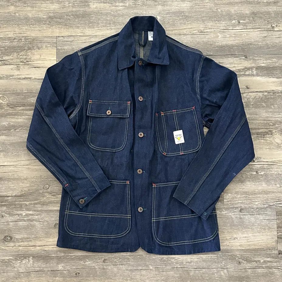 Other Vintage 70s Mahagamage 007 KGBR Unlined Denim Chore Jacket Size US S / EU 44-46 / 1 - 1 Thumbnail