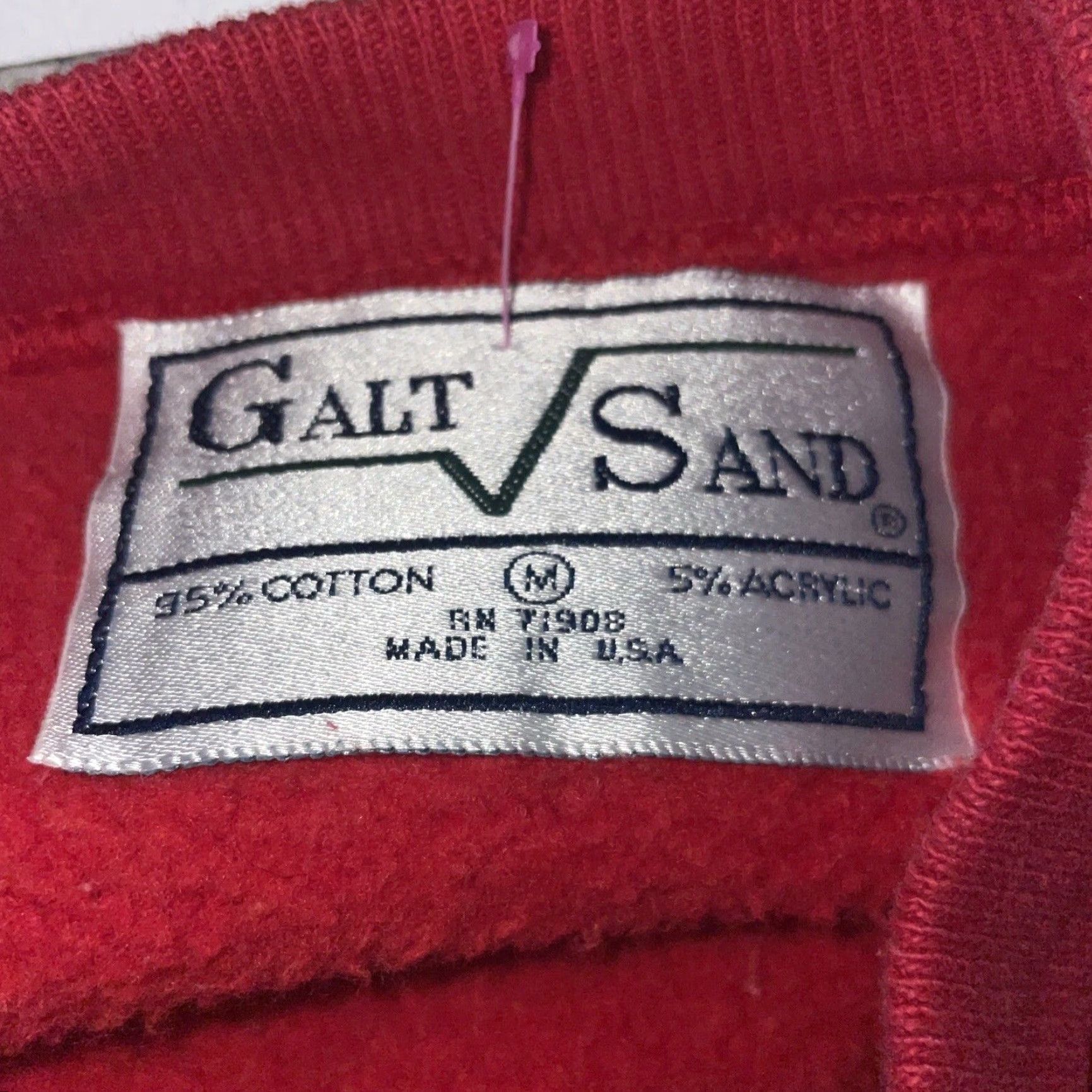 Vintage VINTAGE Galt Sand Alaska Graphic Sweatshirt Men Medium Red USA Pullover Size US M / EU 48-50 / 2 - 2 Thumbnail