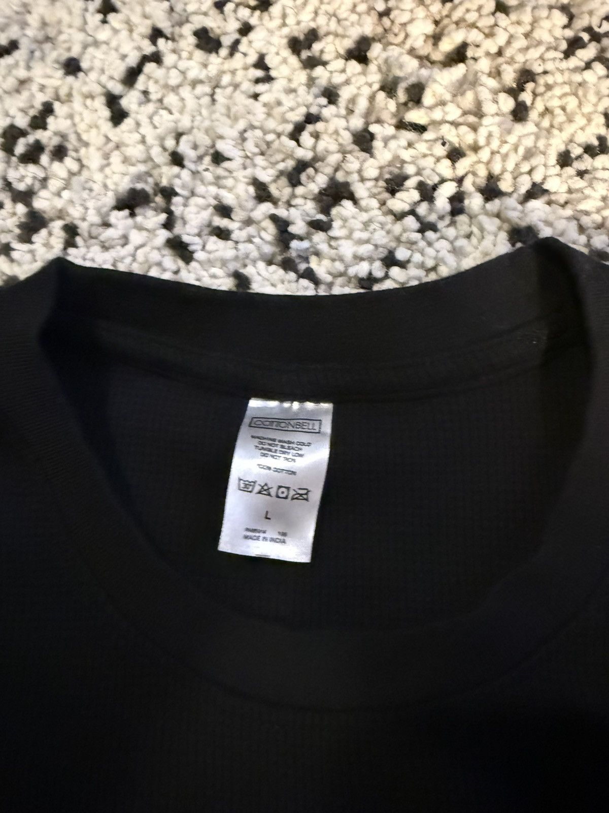 Other Black Waffle Long Sleeve T-Shirt Size US L / EU 52-54 / 3 - 3 Thumbnail