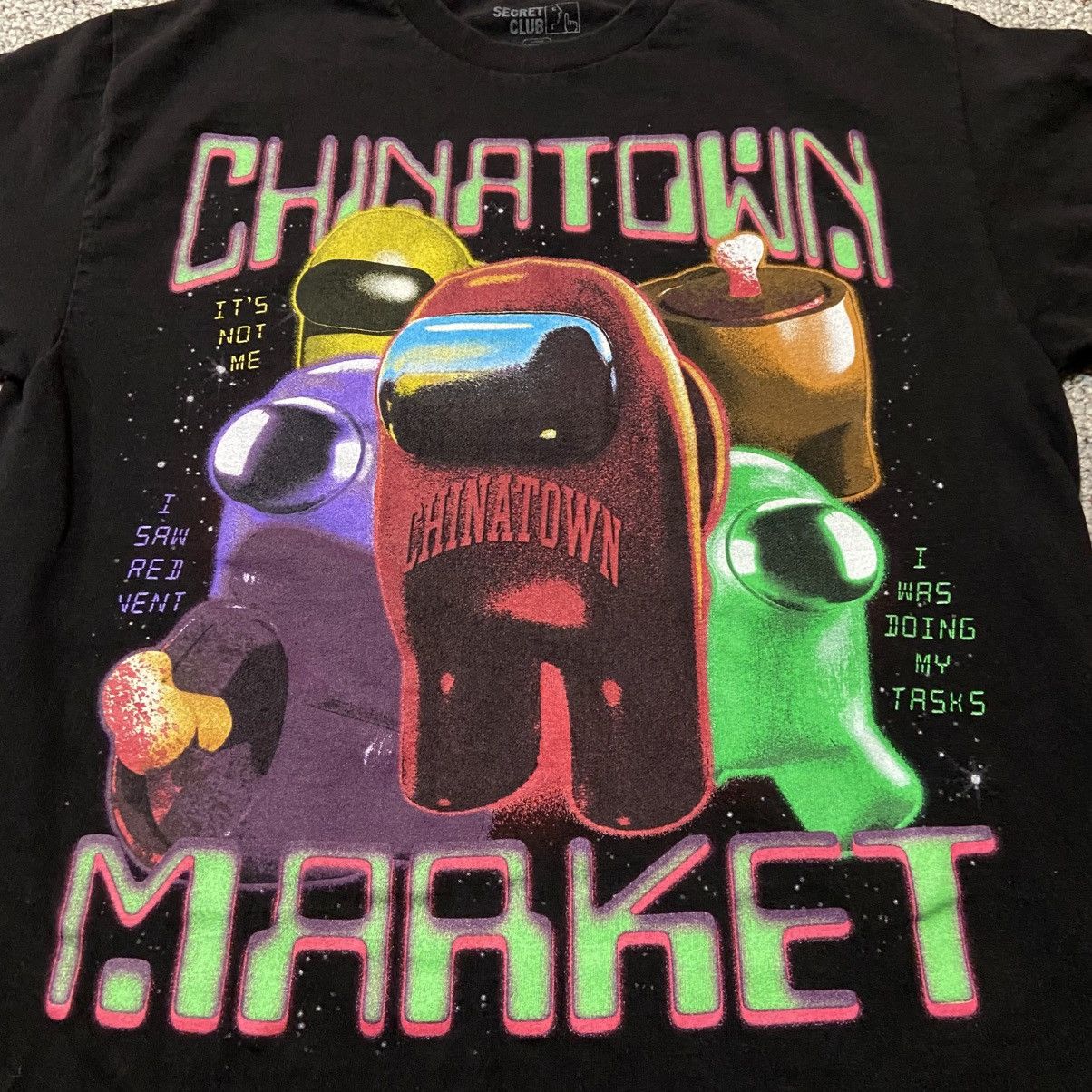 Market Chintatown Market Among Us Funny Meme Rap Tee Shirt Size US L / EU 52-54 / 3 - 3 Thumbnail