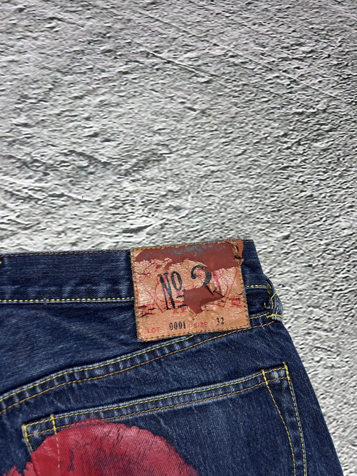 Evisu Evisu jeans daicock big logo red selvedge denim Size US 32 / EU 48 - 2 Thumbnail