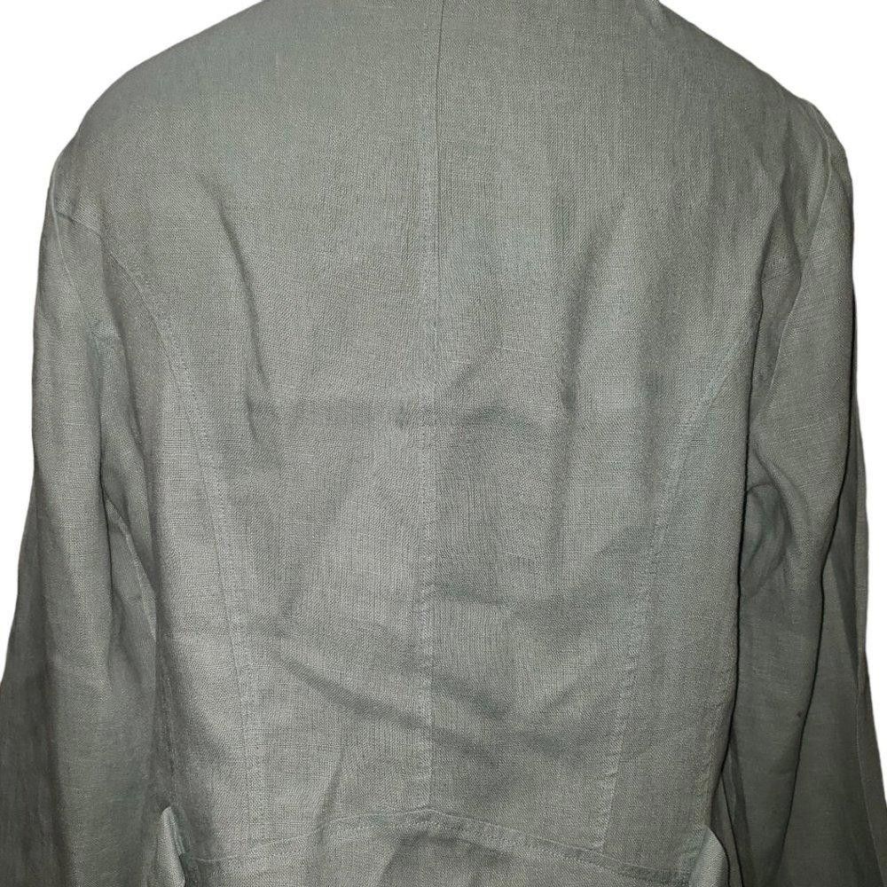 Designer CT480a Soft Surroundings Open Mint Green Linen Cardigan M Size M / US 6-8 / IT 42-44 - 2 Thumbnail