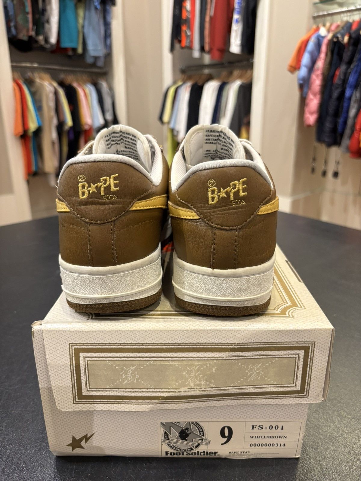 Bape Bapesta Brown/Yellow Size US 9 / EU 42 - 4 Thumbnail