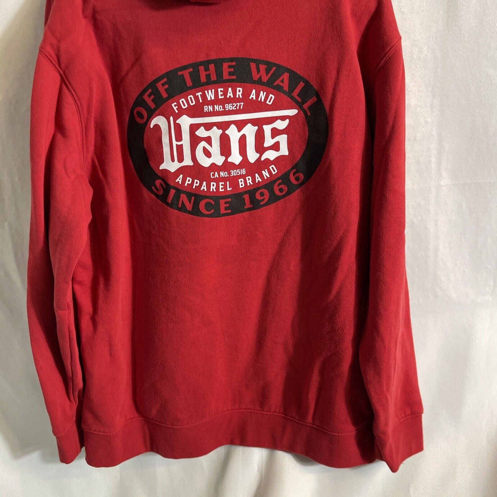 Vans Vans Hoodie Sweatshirt Men Large RED VANS Skater Size US 34 / EU 50 - 4 Thumbnail