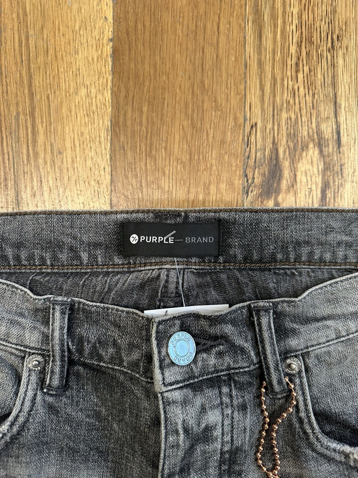 Purple Brand Purple Brand Patched Distress Grey Denim Jeans Size 34 Size US 34 / EU 50 - 3 Thumbnail