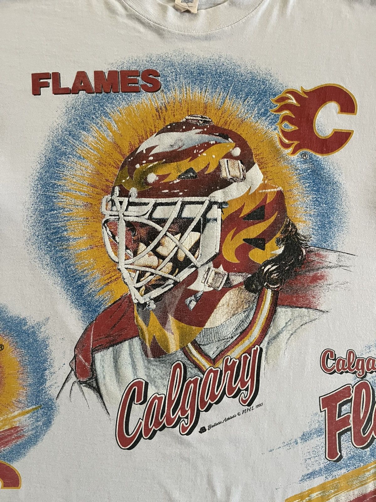 Vintage Vintage Calgary Flames Bulletin Athletic AOP Tee Size US XL / EU 56 / 4 - 5 Thumbnail