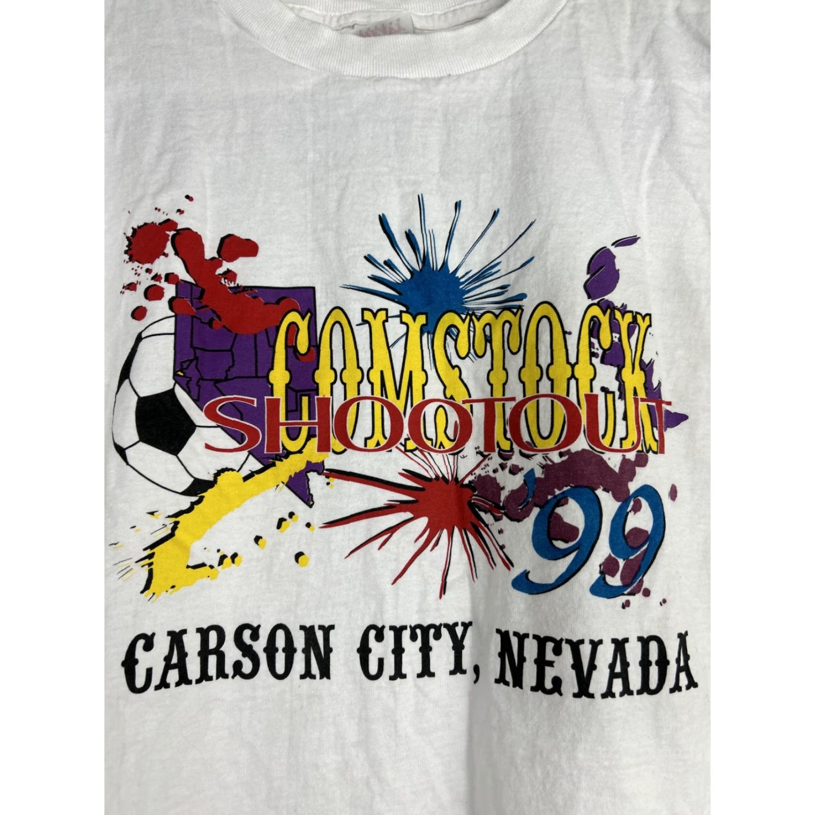 Fruit Of The Loom VINTAGE Fruit of the Loom T-Shirt Men L White Short Sleeve Size US L / EU 52-54 / 3 - 3 Thumbnail