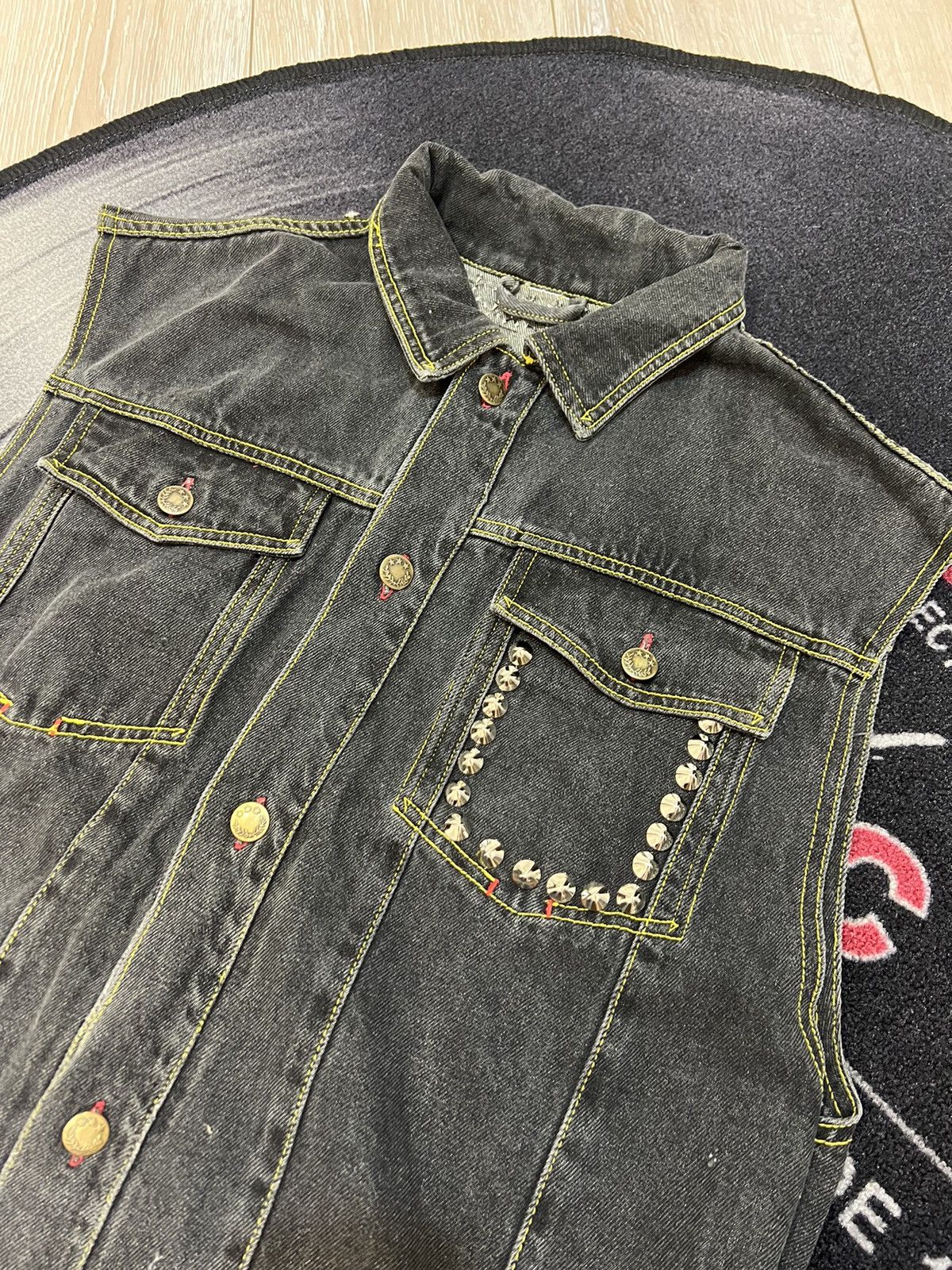 Band Tees Black Metal punk denim vest battle vest Size US XL / EU 56 / 4 - 6 Thumbnail
