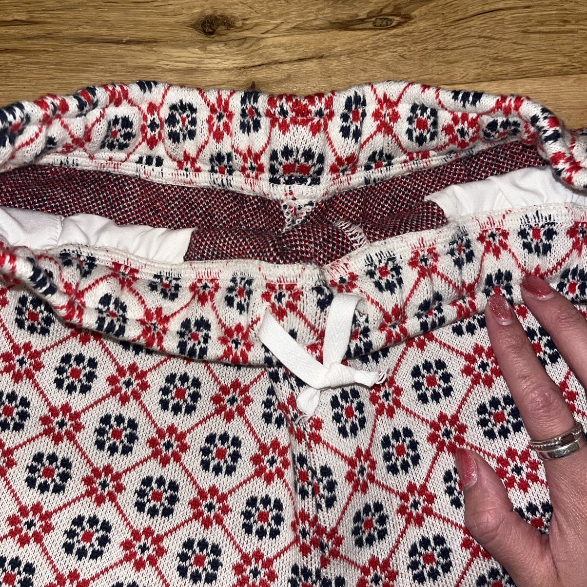 Bode Bode Red Floral Rugby Shorts Size US 27 - 2 Thumbnail